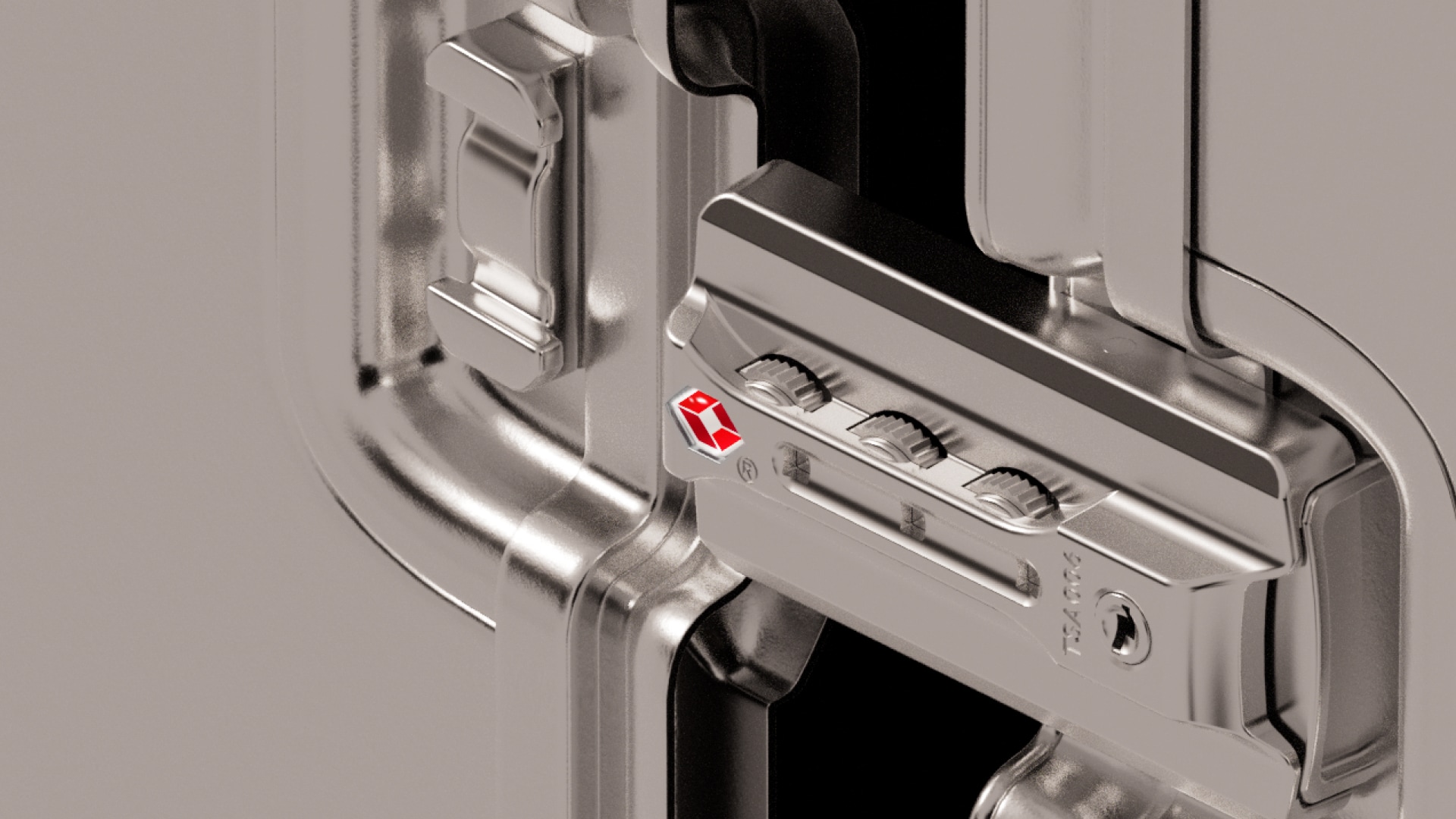 travel sentry luggage lock on suitcase