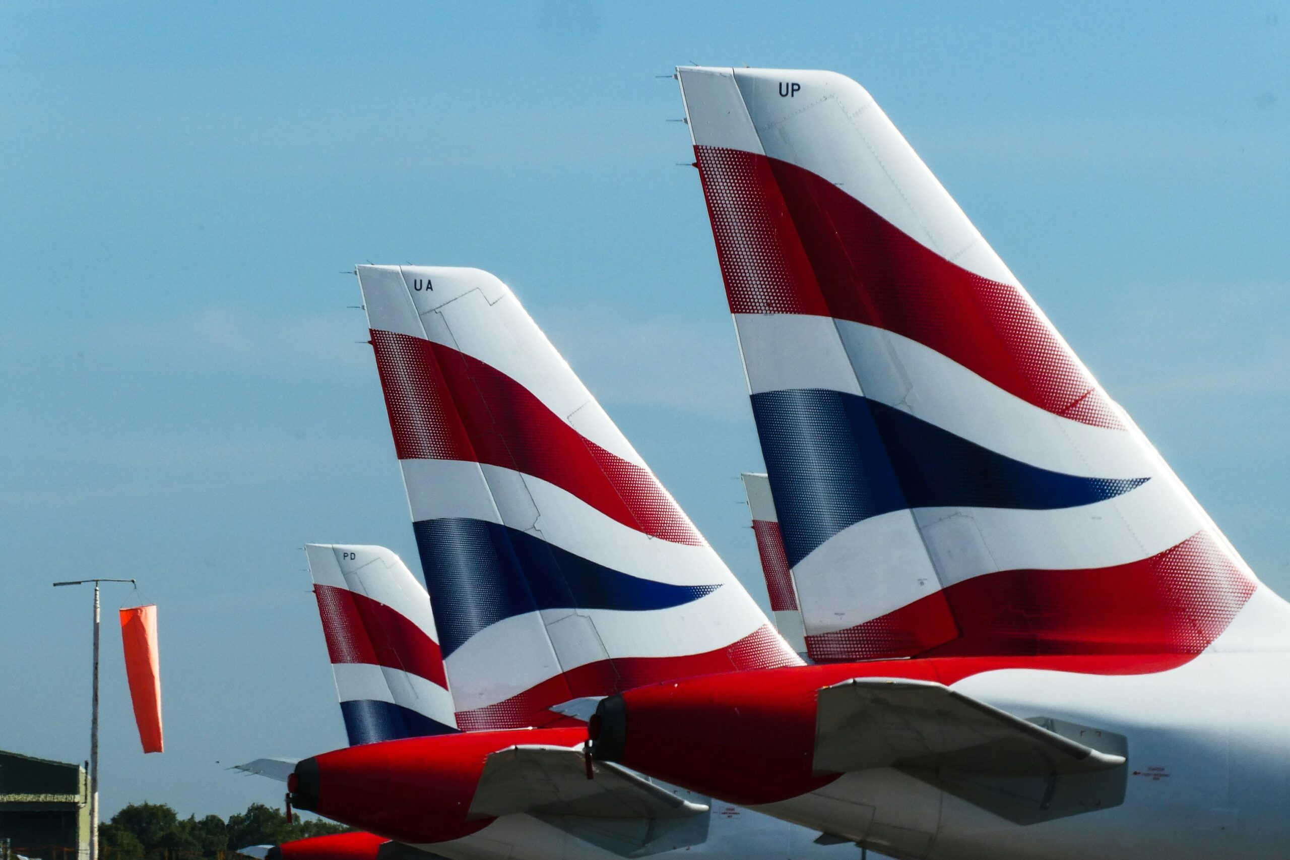 British airways plane tail fins