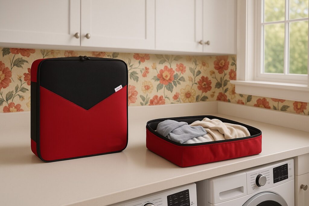 Travel Sentry | How to Use Packing Cubes (Beyond Just Travel) Packing cube being used to organise laundry